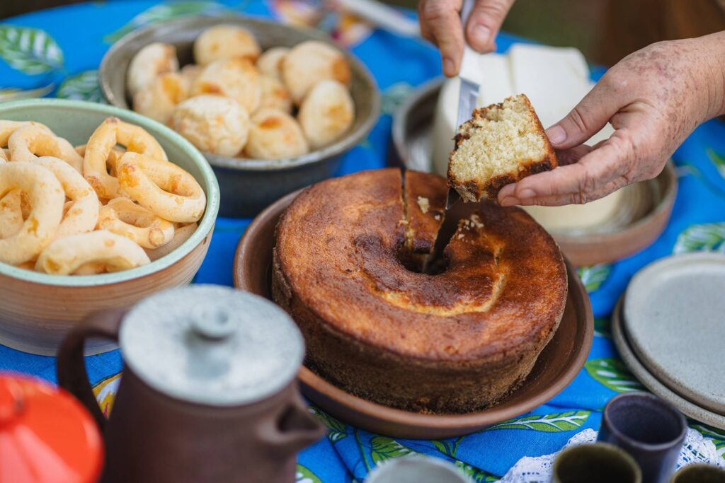 Café da manhã no Cerâmica Raiz