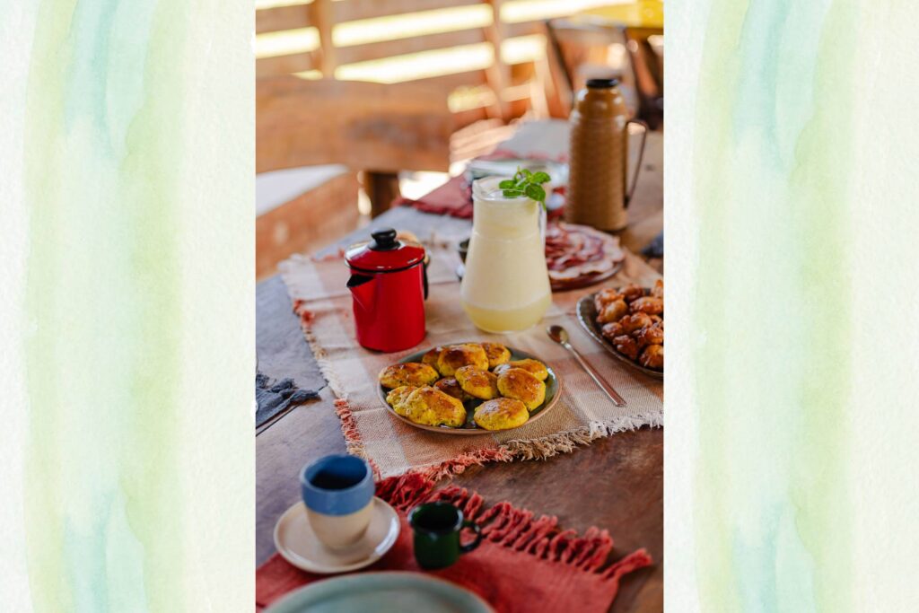 Café da manhâ com a Dona Vera no Rancho Do Peixe