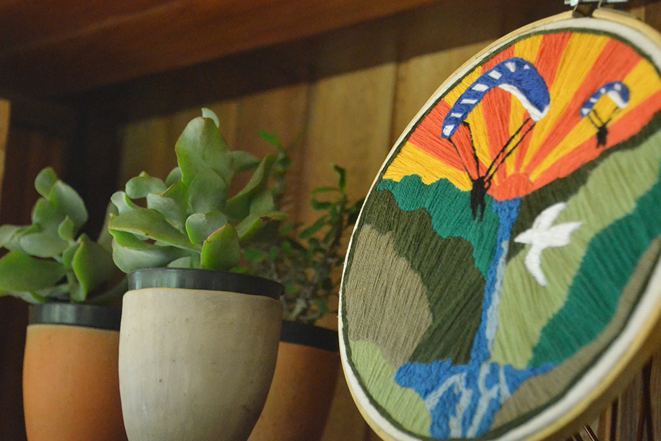 Bordado decorativo do Sítio Fotossíntese