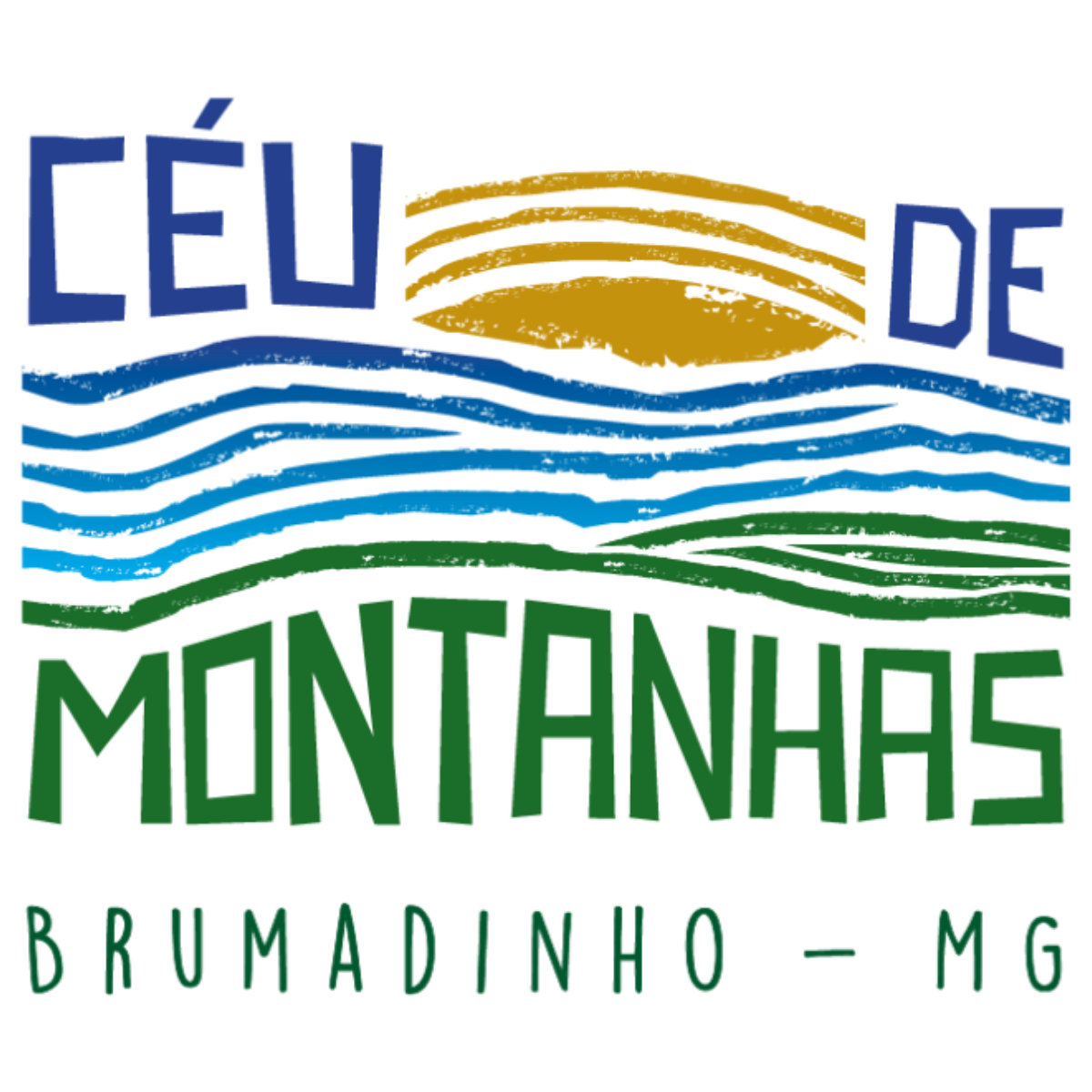 Logo quadrado e colorido do Céu de Montanhas